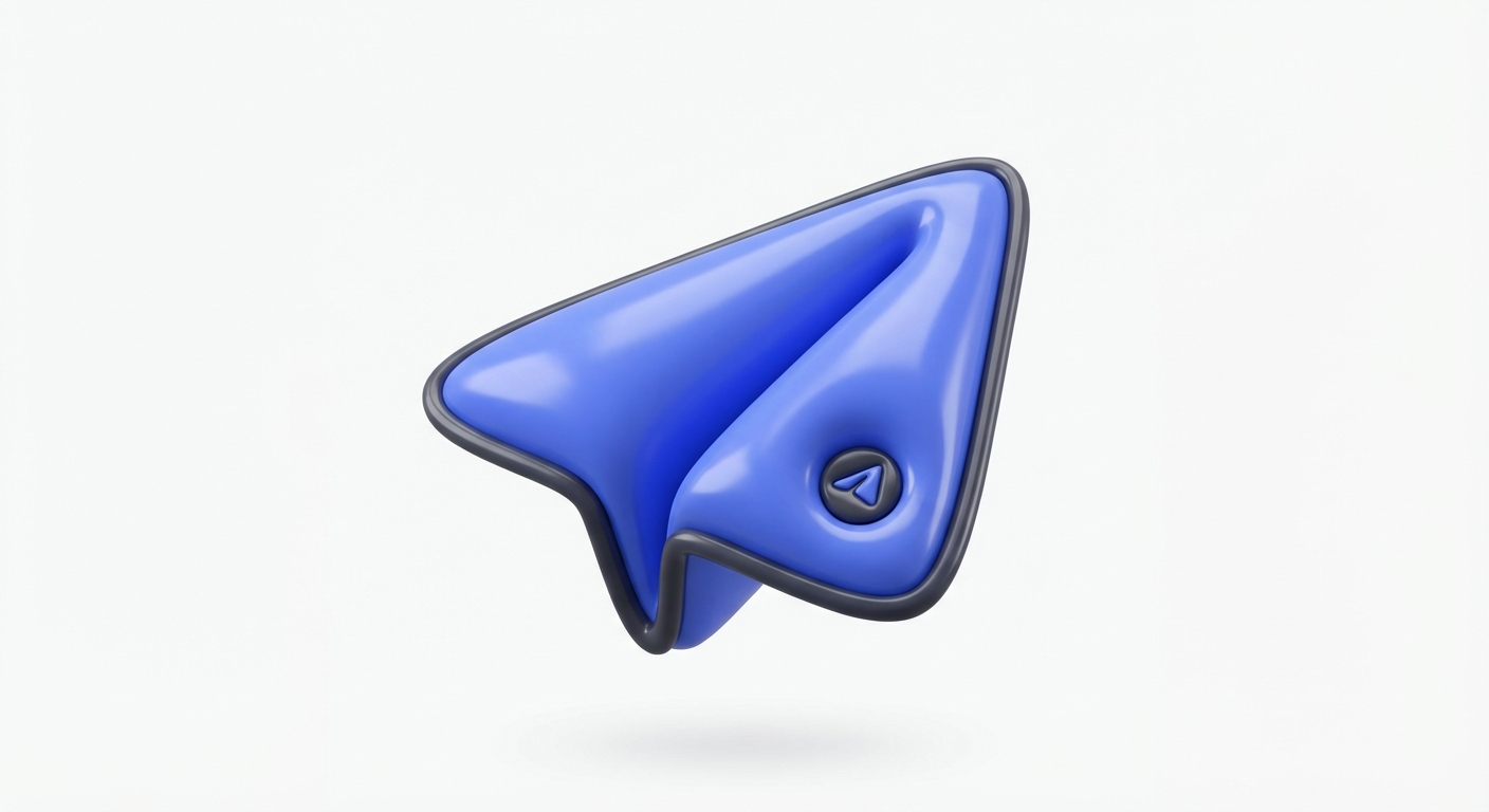 Telegram Bot 3D Icon